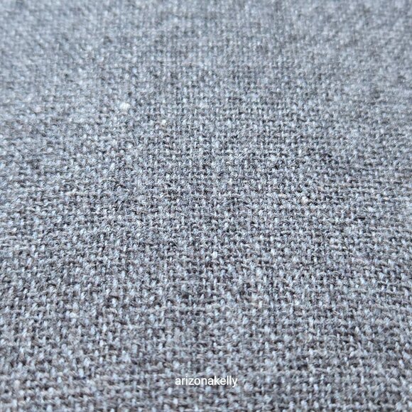 NWOT Woven Cashmere Scarf with Open Weave Detail at Ends Dark Grey Graphite - Picture 7 of 10